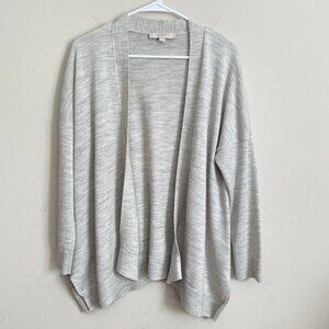 Ann Taylor Loft Women’s Medium Gray Open Front Lightweight Cardigan Sweater